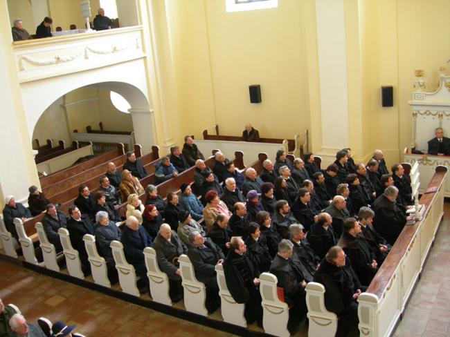 Sípos Tas Töhötöm esperes úr beiktatása a gyomai Református Templomban