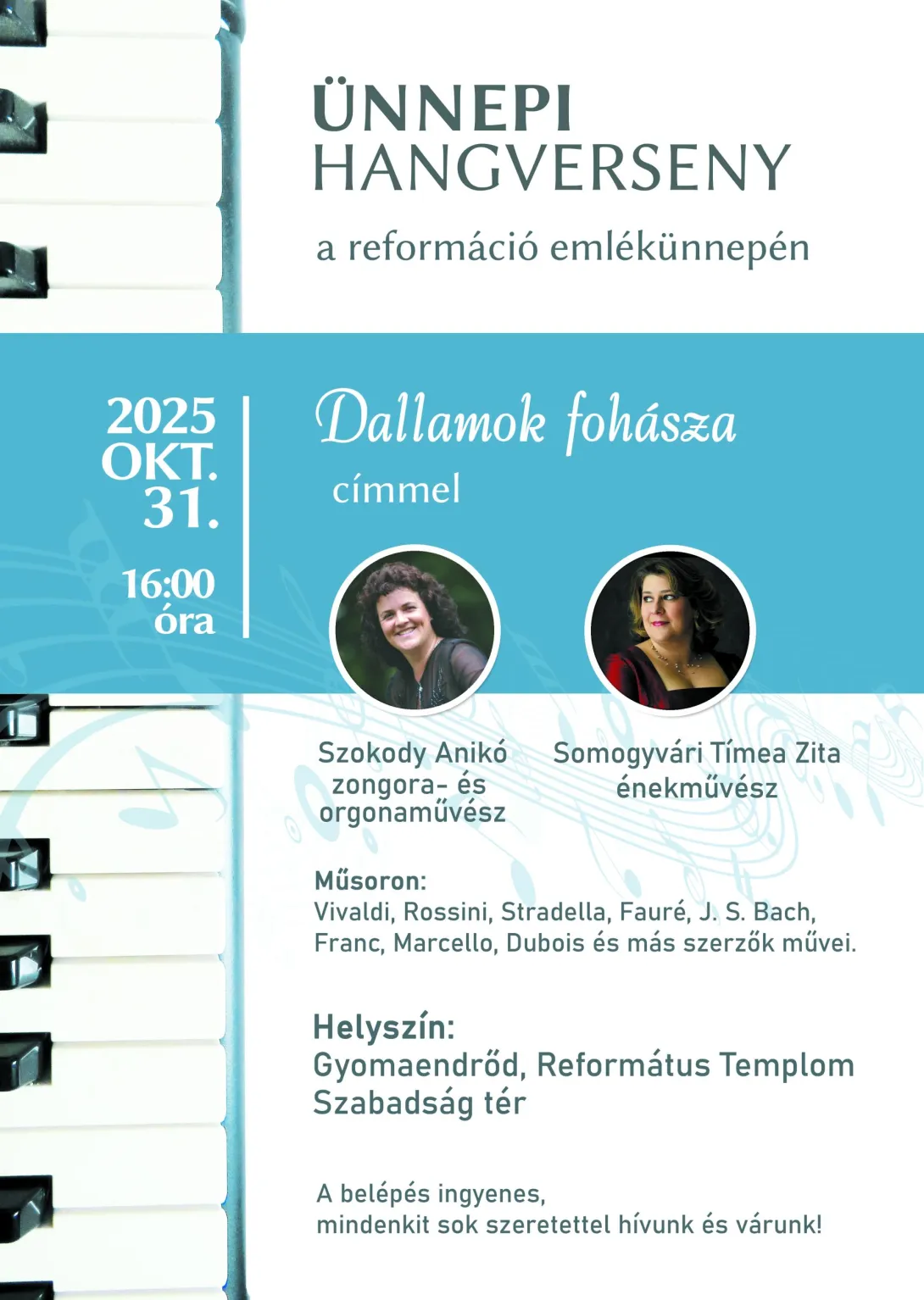 ÜNNEPI HANGVERSENY a reformáció emlékünnepén